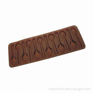 Silicone chocolate mold, spoon shape